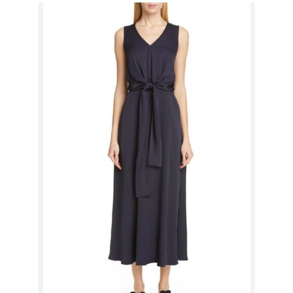 Lafayette 148 Ambrosia Tie Waist Dress Ink(dark navy), NWT, Sz. 16,MSRP 598.00 - Picture 1 of 8